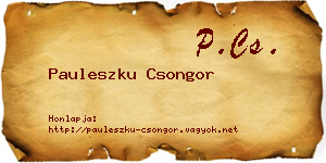 Pauleszku Csongor névjegykártya