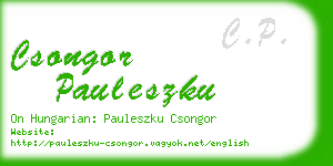 csongor pauleszku business card